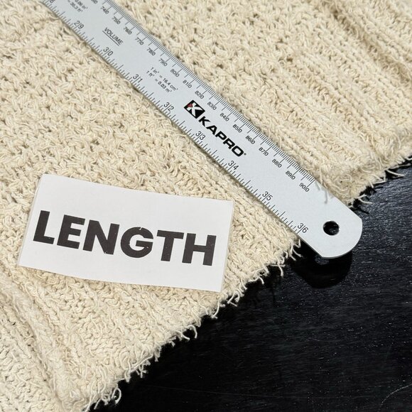 Massimo Dutti Eyelash Open Front Long Cream Womens Cardigan Sweater Size Medium - Picture 9 of 9